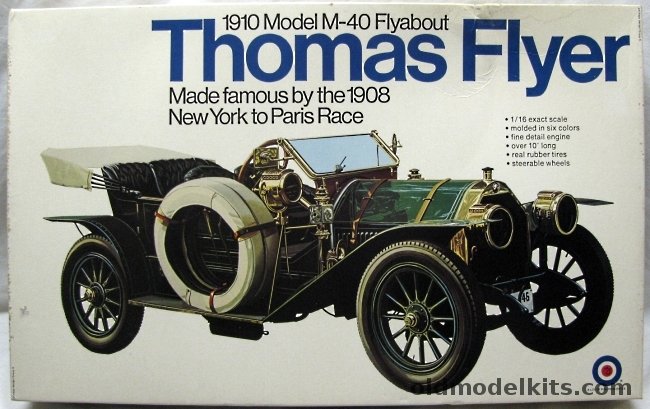 Entex 1/16 1910 M-40 Flyabout Thomas Flyer, 8490 plastic model kit